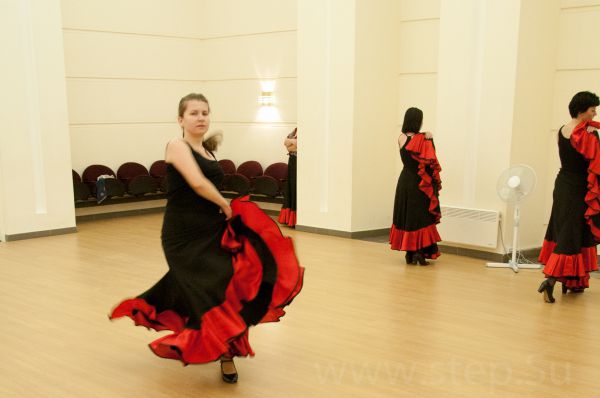  Красивый испанский танец искрометное движение рук и ног в танце Нажмите, чтобы посмотреть в полный размер 